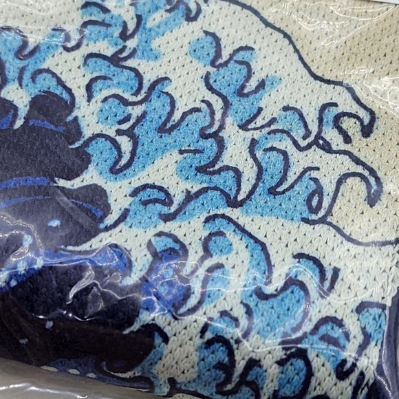 Good Luck Sock Men's The Great Wave off Kanagawa Socks - 8-13 - Picture 4 of 5